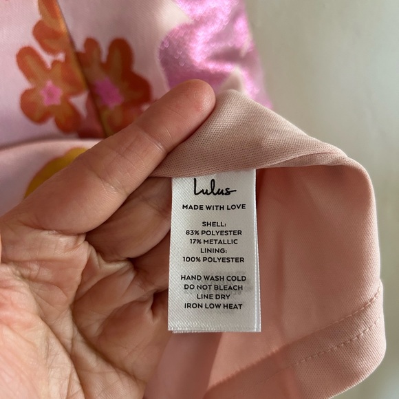 Lulus Floral Pink Puff Sleeve Dress - Picture 8 of 12